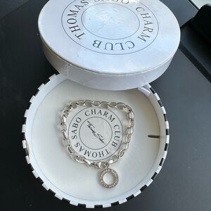 EUC Thomas Sabo Sterling Silver Classic Charm Bracelet